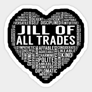 Jill Of All Trades Heart Sticker